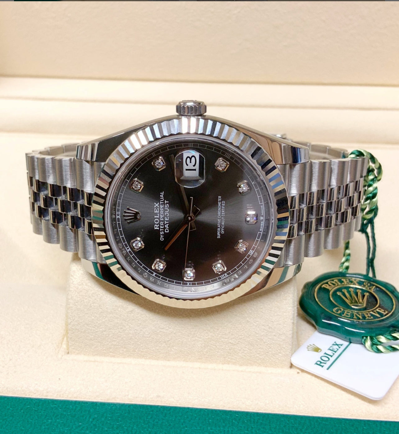 DATEJUST JUBILÉE GREY RHODIUM DIAMOND