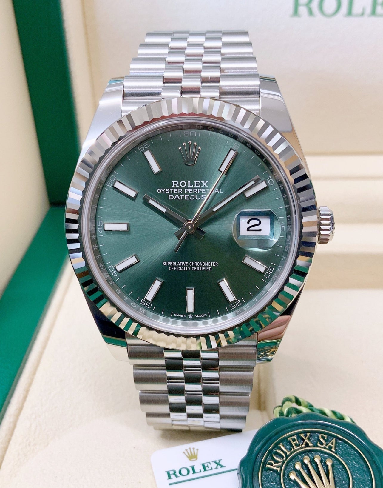 DATEJUST JUBILÉE MINT GREEN
