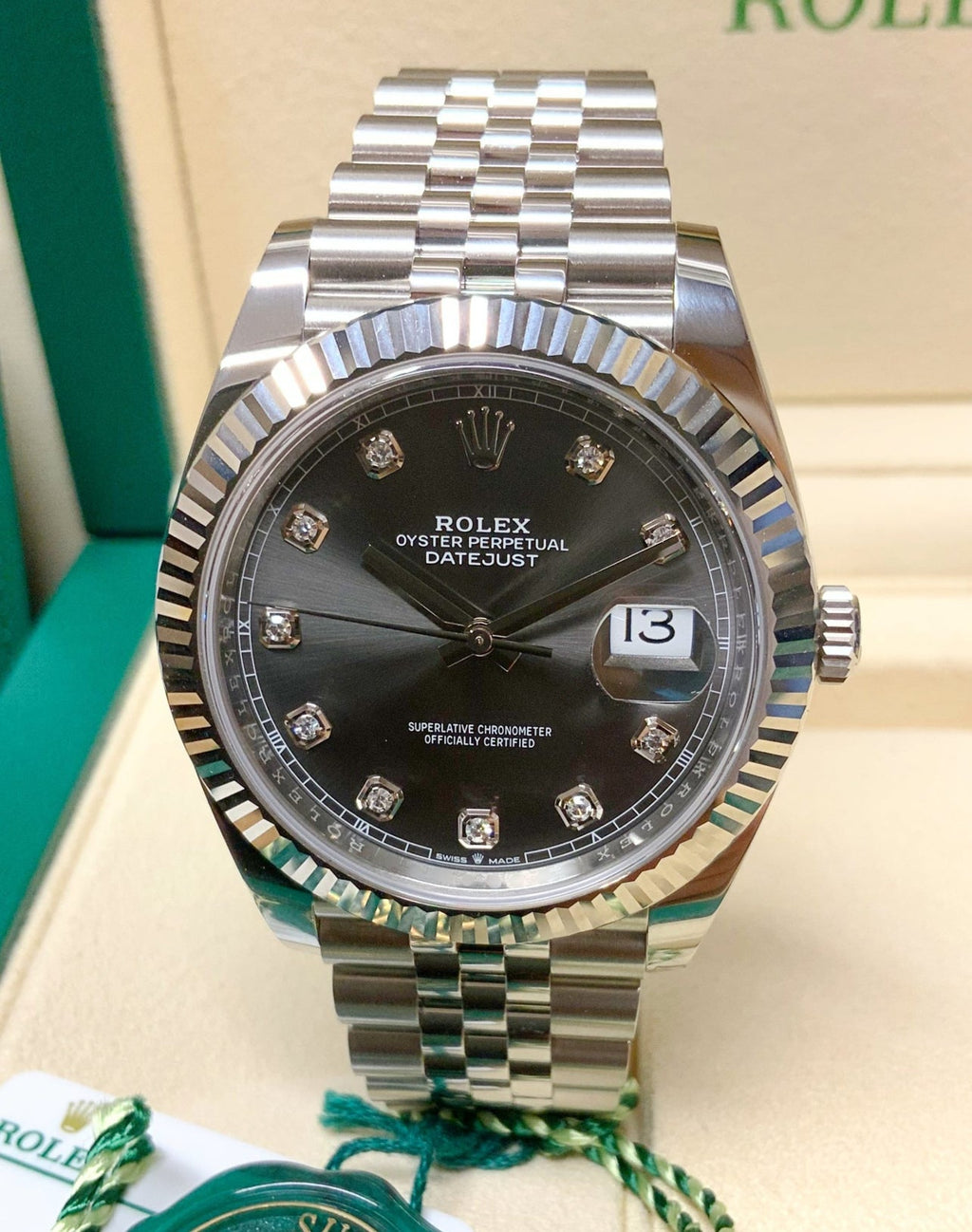DATEJUST JUBILÉE GREY RHODIUM DIAMOND