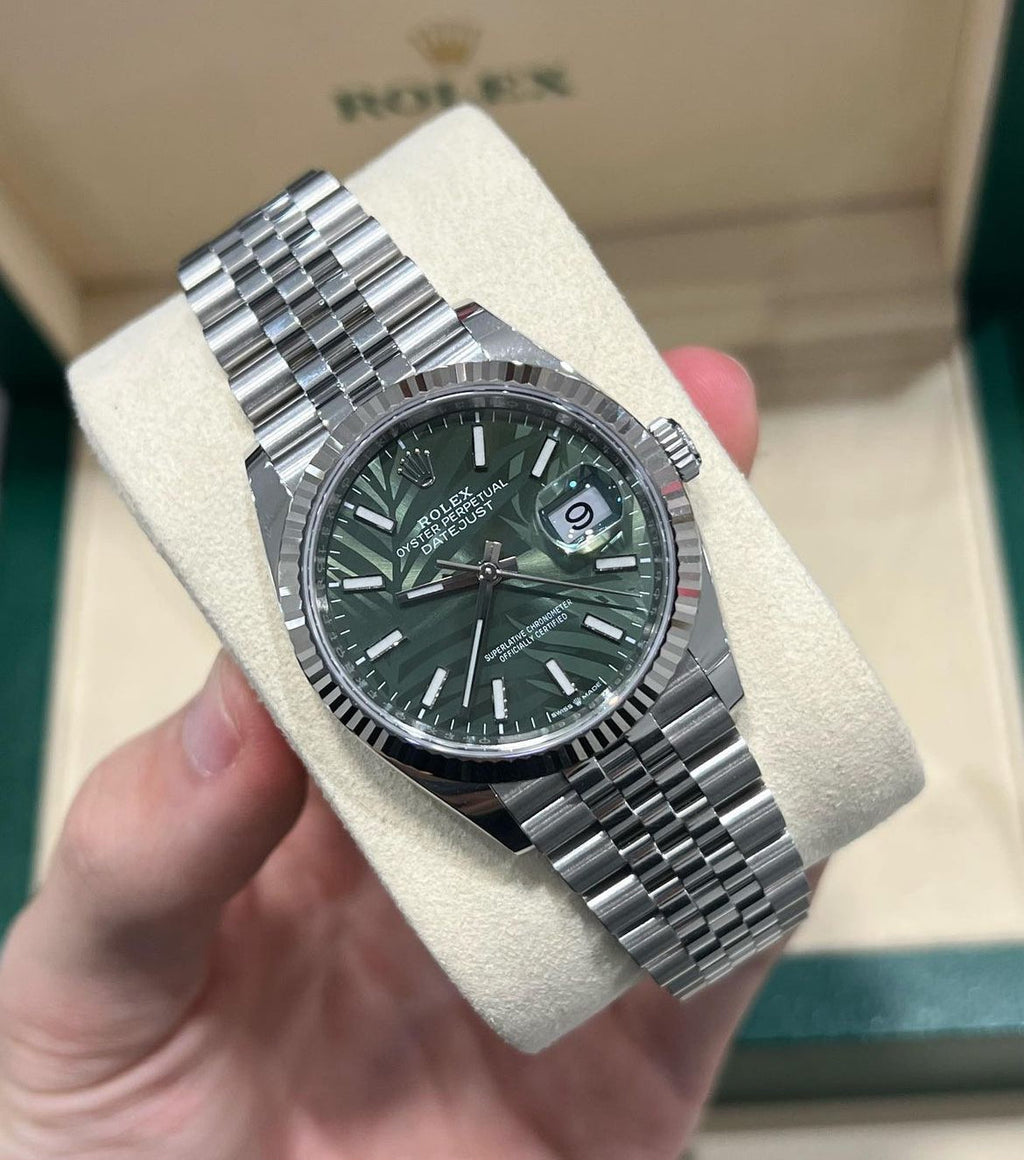 DATEJUST JUBILÈE PALM GREEN