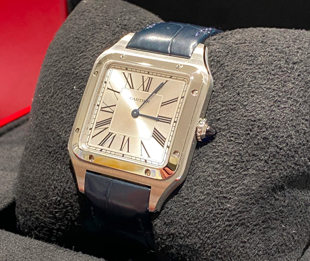 SANTOS DUMONT BLU NAVY IN PELLE