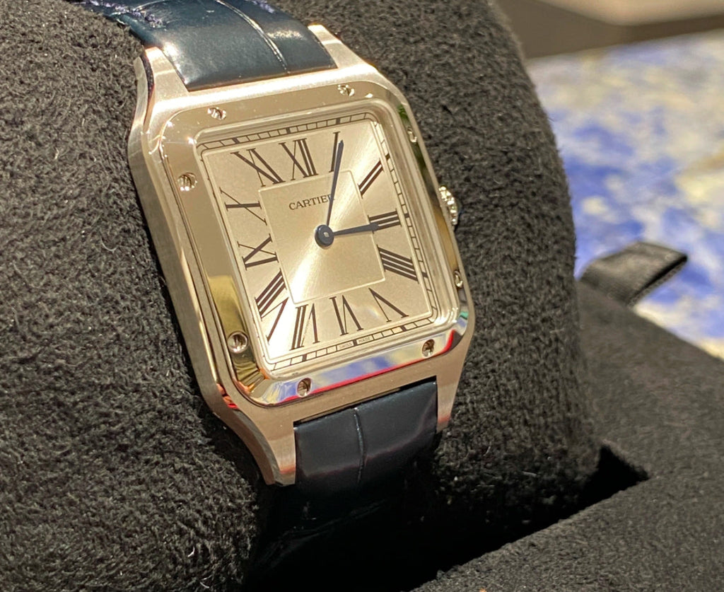 SANTOS DUMONT BLU NAVY IN PELLE