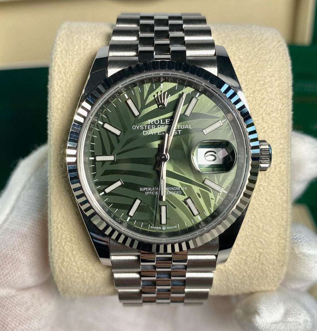 DATEJUST JUBILÈE PALM GREEN