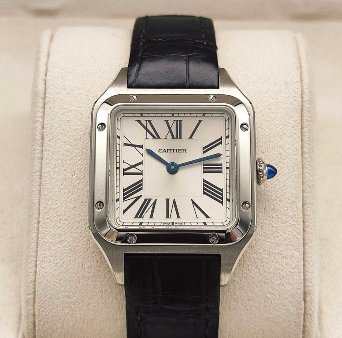 SANTOS DUMONT BLACK IN PELLE