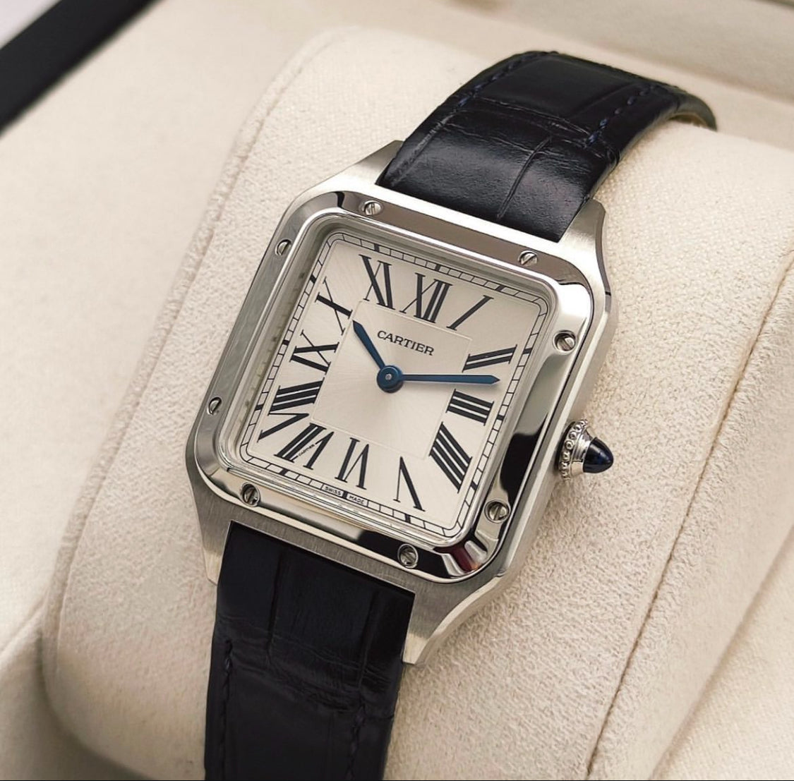 SANTOS DUMONT BLACK IN PELLE