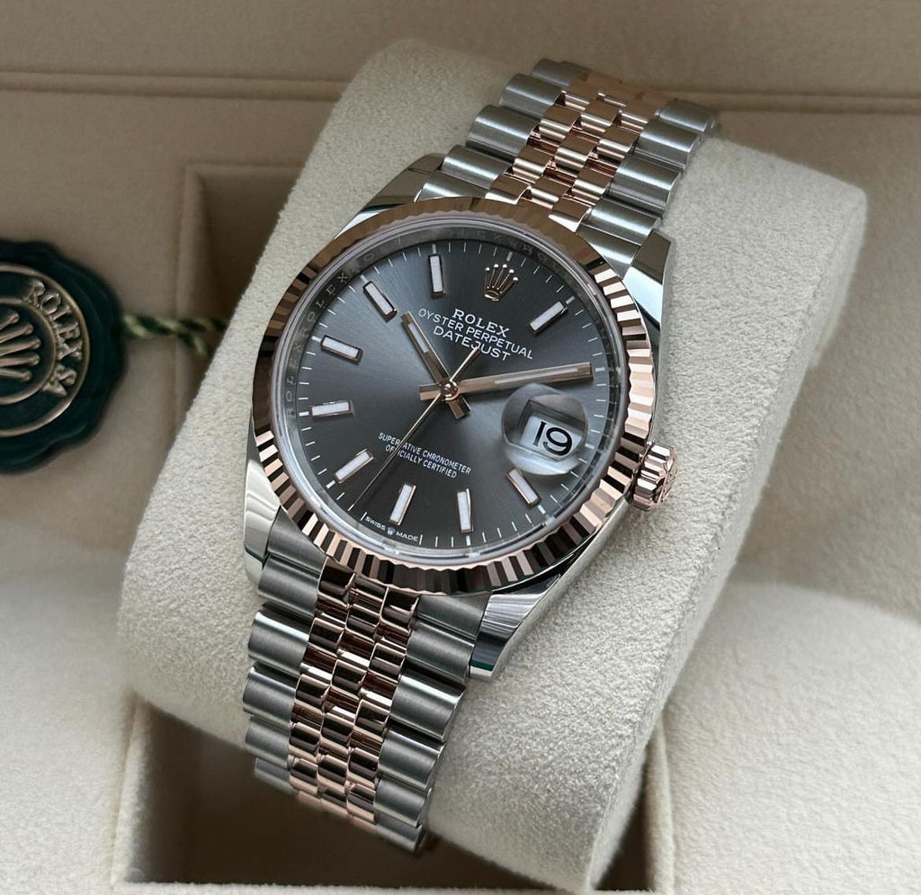 DATEJUST JUBILEE SKYLAR GREY ROSE' GOLD
