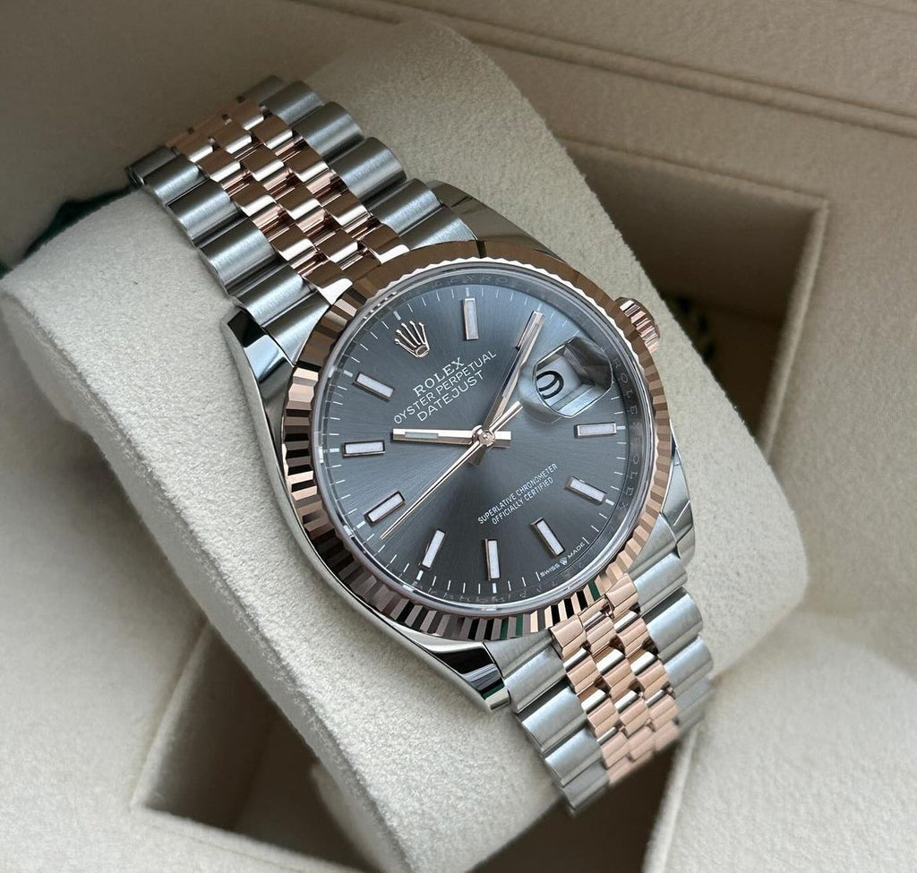 DATEJUST JUBILEE SKYLAR GREY ROSE' GOLD