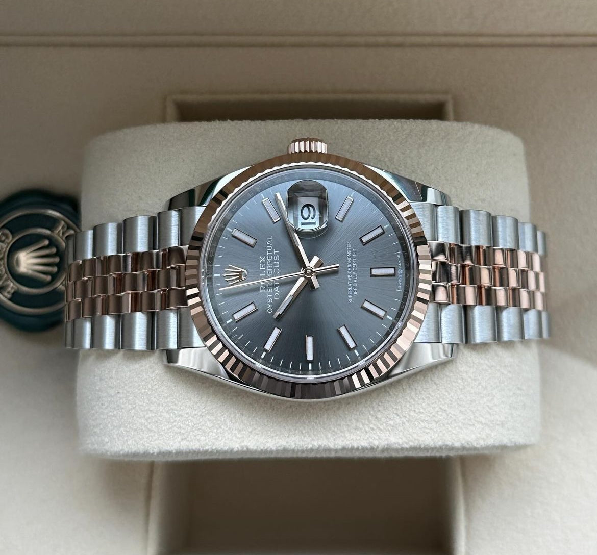 DATEJUST JUBILEE SKYLAR GREY ROSE' GOLD