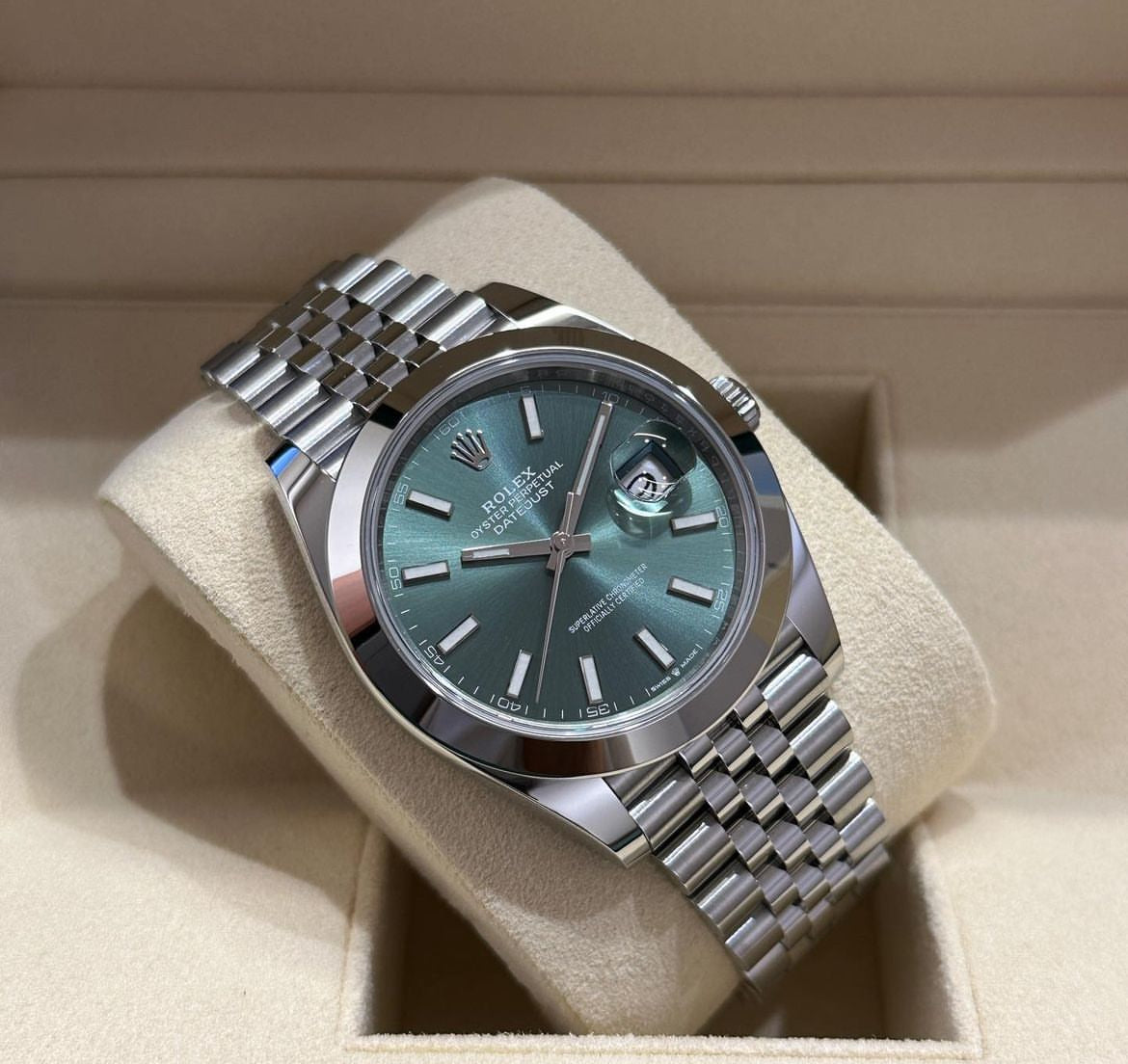 DATEJUST JUBILEE MINT GREEN LISCIO