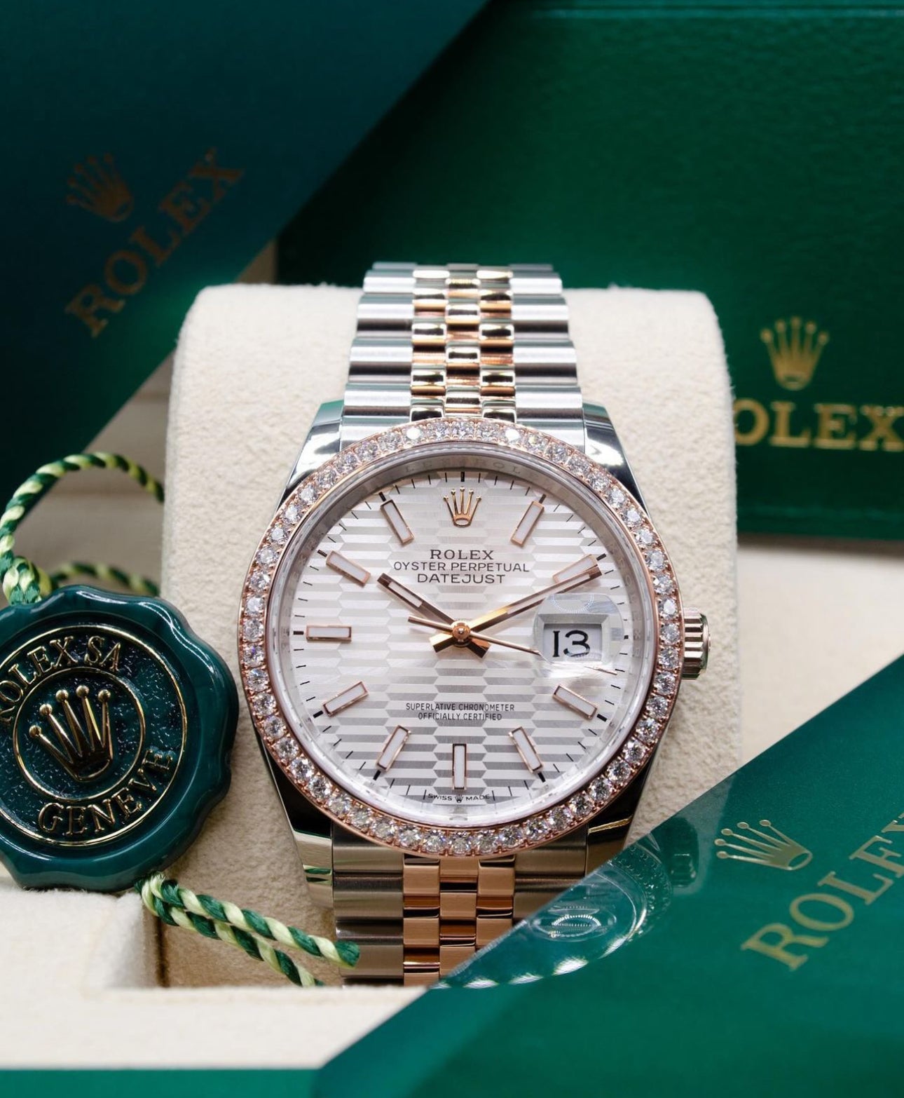 DATEJUST JUBILEE BEZEL DIAMOND ROSE'