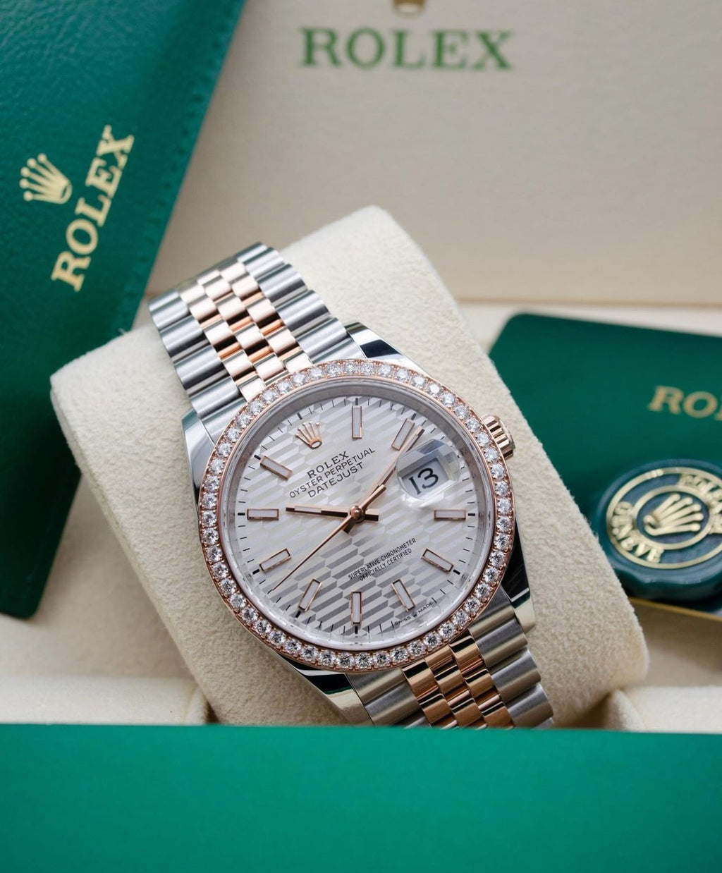 DATEJUST JUBILEE BEZEL DIAMOND ROSE'